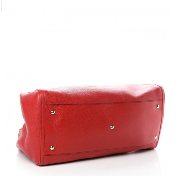 GUCCI SOHO SHOULDER BAG LEATHER LARGE RED - Picture 3 of 16